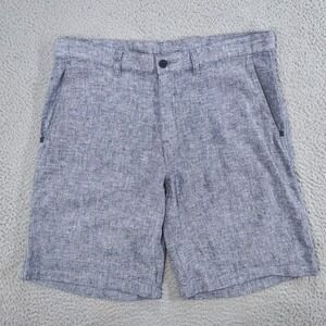 Patagonia Shorts Mens 34 Blue Chambray Hemp Worn Wear Slash Pockets Chino